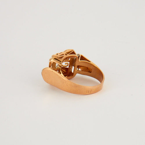 Bague 52 Bague Rétro Diamants 58 Facettes EL2-43