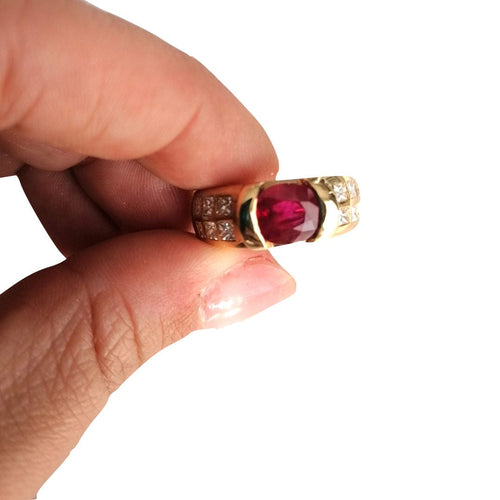 Bague Bague Rubis Diamants 58 Facettes 2333