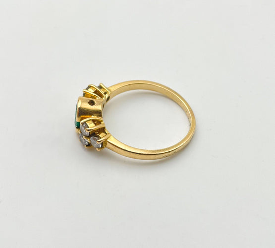 Bague 53 Bague Vintage Emeraude & diamants 58 Facettes