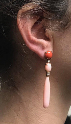 Boucles d'oreilles Boucles d'oreilles Corail Diamants 58 Facettes 380123