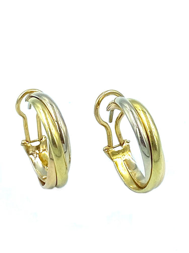 CARTIER - Pair of Earrings Trinity 3 gold