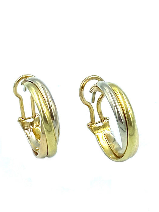 CARTIER - Pair of Earrings Trinity 3 gold