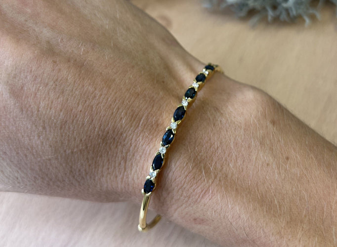 Bracelet Bracelet Rigide Saphirs Diamants 58 Facettes 20400000429