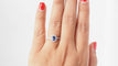 Bague 51 Bague, saphir ceylan, diamants 58 Facettes 32076