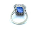 Bague Bague style Art-Deco or blanc, saphir et diamants 58 Facettes