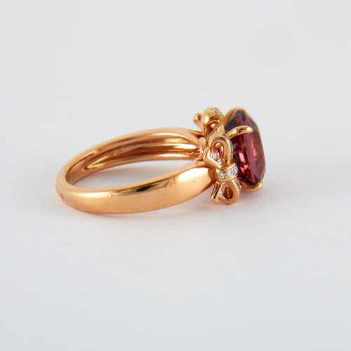 Bague 53 Bague Ruban Tourmaline rose Diamants 58 Facettes 2.75
