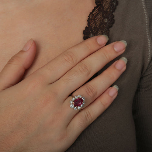 Bague 53 Bague rubis et diamants 58 Facettes
