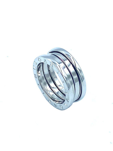 Bague 52 BVLGARI. Collection BZERO1, bague or blanc 18K 58 Facettes