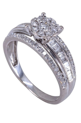 Bague 58 BAGUE STYLE SOLITAIRE MODERNE DIAMANTS 58 Facettes 073941