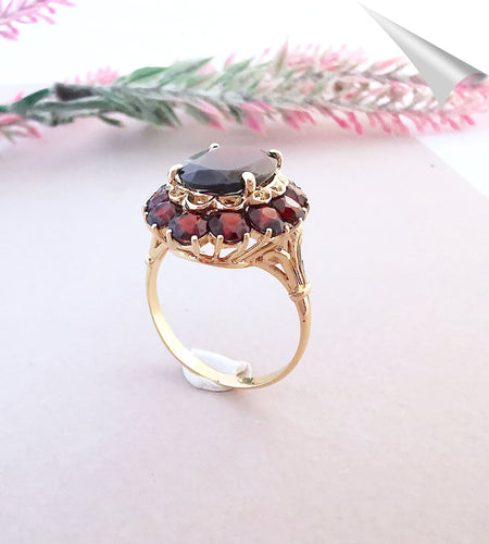 Bague 58 Bague Grenats Or Jaune 58 Facettes AA 1531