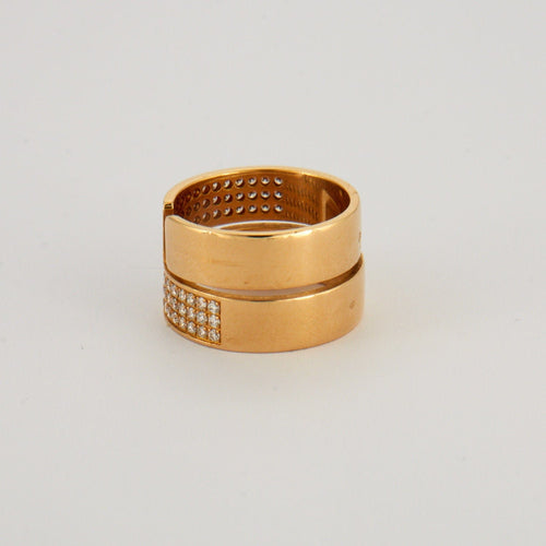 Bague 55 DINH VAN - Bague Seventies Or jaune Diamants 58 Facettes