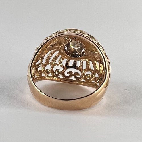 Bague Bague Vintage en Or Jaune, Diamant 58 Facettes LOT 3024