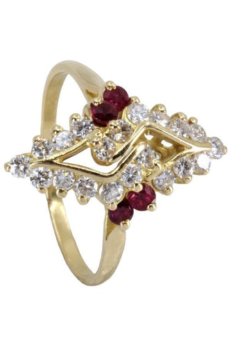 Bague 58 BAGUE MODERNE RUBIS ET DIAMANTS 58 Facettes 057831