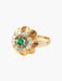 Bague Bague Vintage 2 Ors Emeraude Diamants 58 Facettes