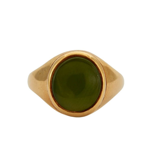 Bague 64 Bague Chevalière Jade 58 Facettes