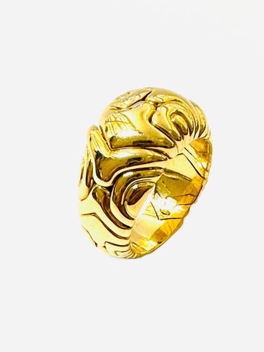 Bague 58 BVLGARI. Collection Parentesi, bague vintage or jaune 58 Facettes