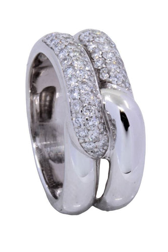 Bague BAGUE ENTRELACÉE DIAMANTS 58 Facettes 058291