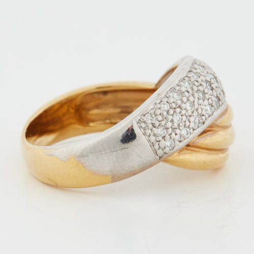 Bague 55 Bague 2 Ors Diamants 58 Facettes REF 4109/14