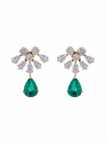 Boucles d'oreilles Boucles d'oreilles Emeraudes Diamants 58 Facettes