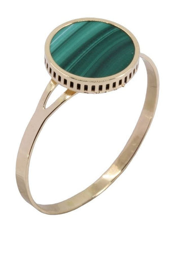 Bague 58 Bague moderne malachite 58 Facettes 063551