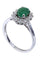Bague BAGUE MARGUERITE ÉMERAUDE ET DIAMANTS 58 Facettes 064391