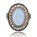 Bague 48 Bague ancienne opale perles fines émail 58 Facettes 22-493