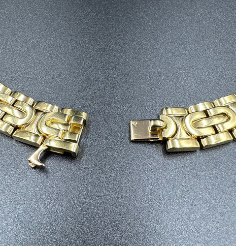 Collier CARTIER - Collier vintage or jaune et diamants 58 Facettes