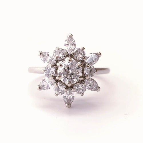 Bague Bague flocon en Or blanc & diamants 58 Facettes FA-Flocon