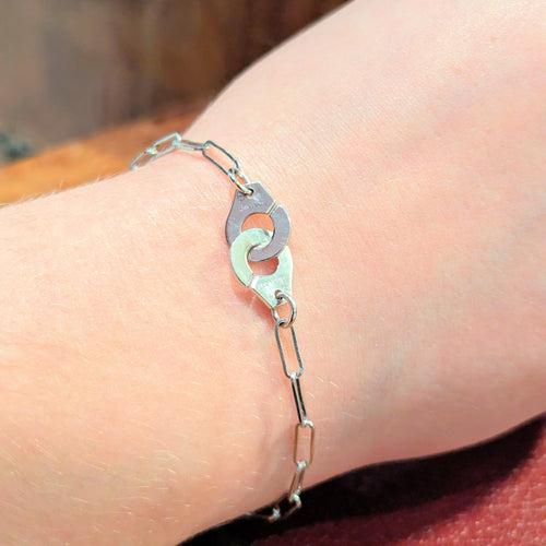 Bracelet Bracelet Dinh Van Menottes R10 or blanc 58 Facettes 27889