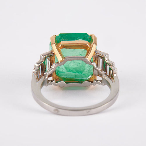 Bague 53 Bague Emeraude et Diamants 58 Facettes