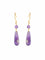 Boucles d'oreilles BOUCLES D'OREILLES PENDANTES OR JAUNE ET AMETHYSTES 58 Facettes