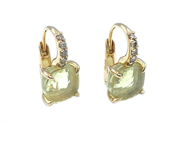 Boucles d'oreilles POMELLATO. Boucles d’oreilles "Lola" or rose, quartz et diamants 58 Facettes