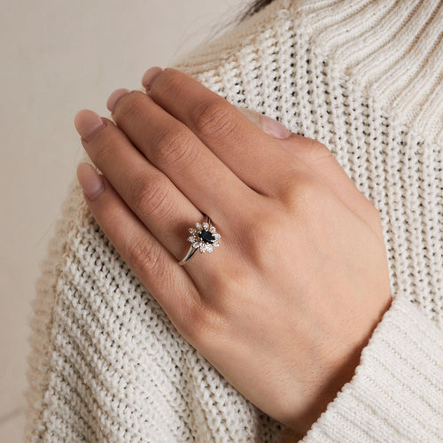 Bague 56 Bague Marguerite Saphir 58 Facettes