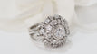Bague 50 Bague entourage Vintage en Palladium et diamants 58 Facettes 29680