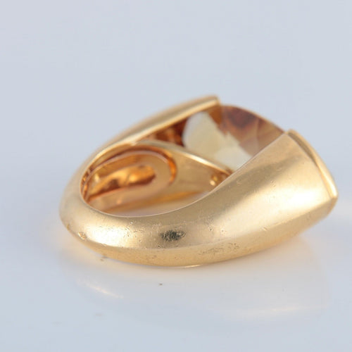 Bague 52 POIRAY - Bague en or et citrine 58 Facettes