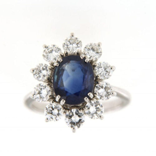 Bague Bague en Or blanc, saphir, Diamants 58 Facettes 5956b