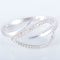Bague 55 Bague Feuille or blanc et diamant 58 Facettes