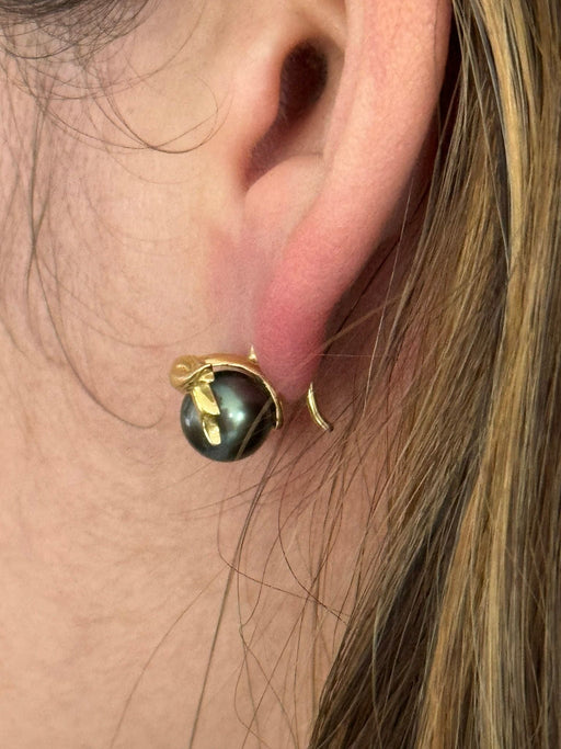 Boucles d'oreilles Boucles d'Oreilles Or Et Perles De Tahiti 58 Facettes