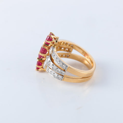 Bague 53 Bague rubis diamant 58 Facettes
