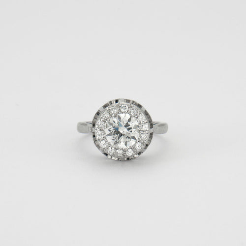 Bague 50 Bague Solitaire Platine 1.50ct 58 Facettes 8475