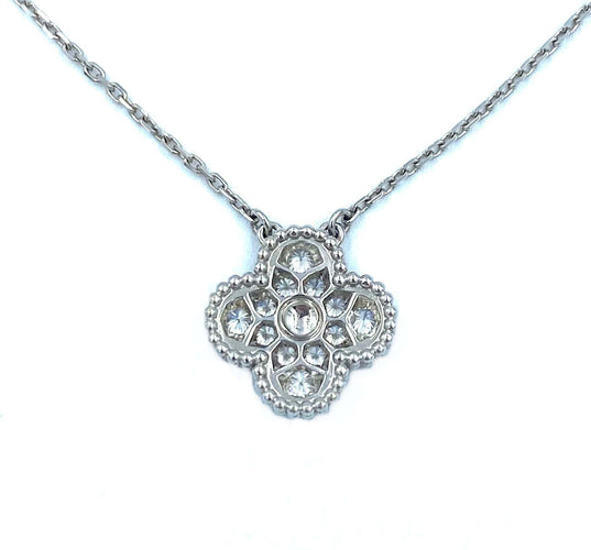 Pendentif VAN CLEEF & ARPELS -  pendentif or blanc, diamants 58 Facettes