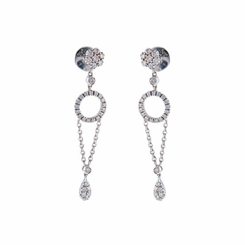 Boucles d'oreilles Boucles d'oreilles Diamants Or blanc 58 Facettes