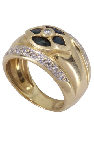 Bague 54 BAGUE JONC SAPHIRS ET DIAMANTS 58 Facettes 077851
