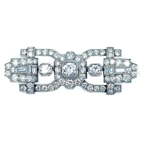 Broche Broche d'époque Art-Déco en platine et diamants 58 Facettes