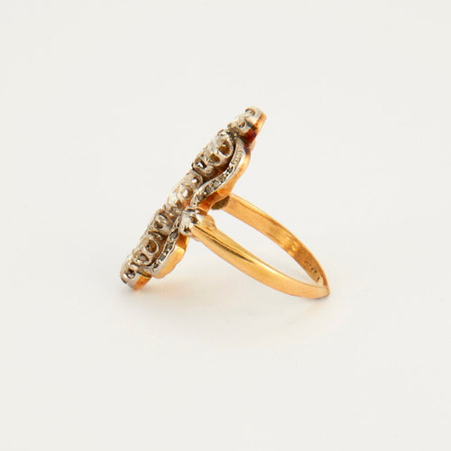 Bague 53 Bague Marquise volutes Diamants 58 Facettes