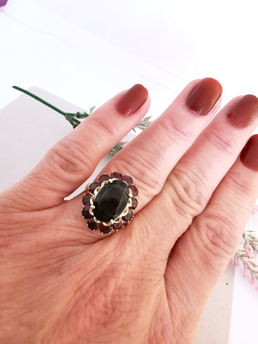 Bague 58 Bague Grenats Or Jaune 58 Facettes AA 1531