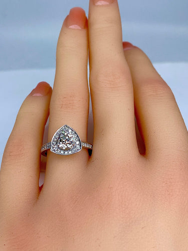 Bague 51 Bague Triangle diamant 1,10 carat 58 Facettes AB258