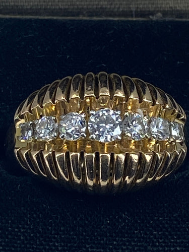 Bague 53 Bague en or, platine, diamants 58 Facettes