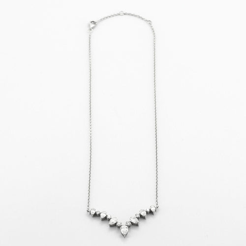 Collier Collier Or blanc Diamants 58 Facettes