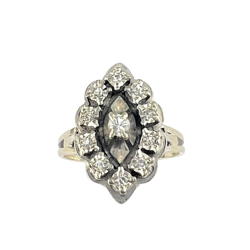 Bague 51 Bague Marquise en Or gris & Diamants 58 Facettes 20400000639